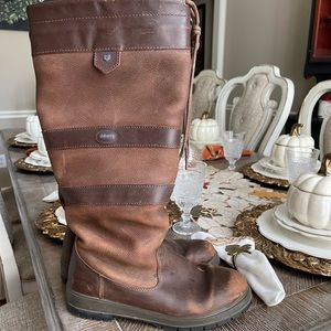 Dubarry walnut leather boots size US 9 womens